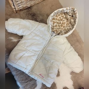 Old Navy leopard winter jacket 3-6 mo